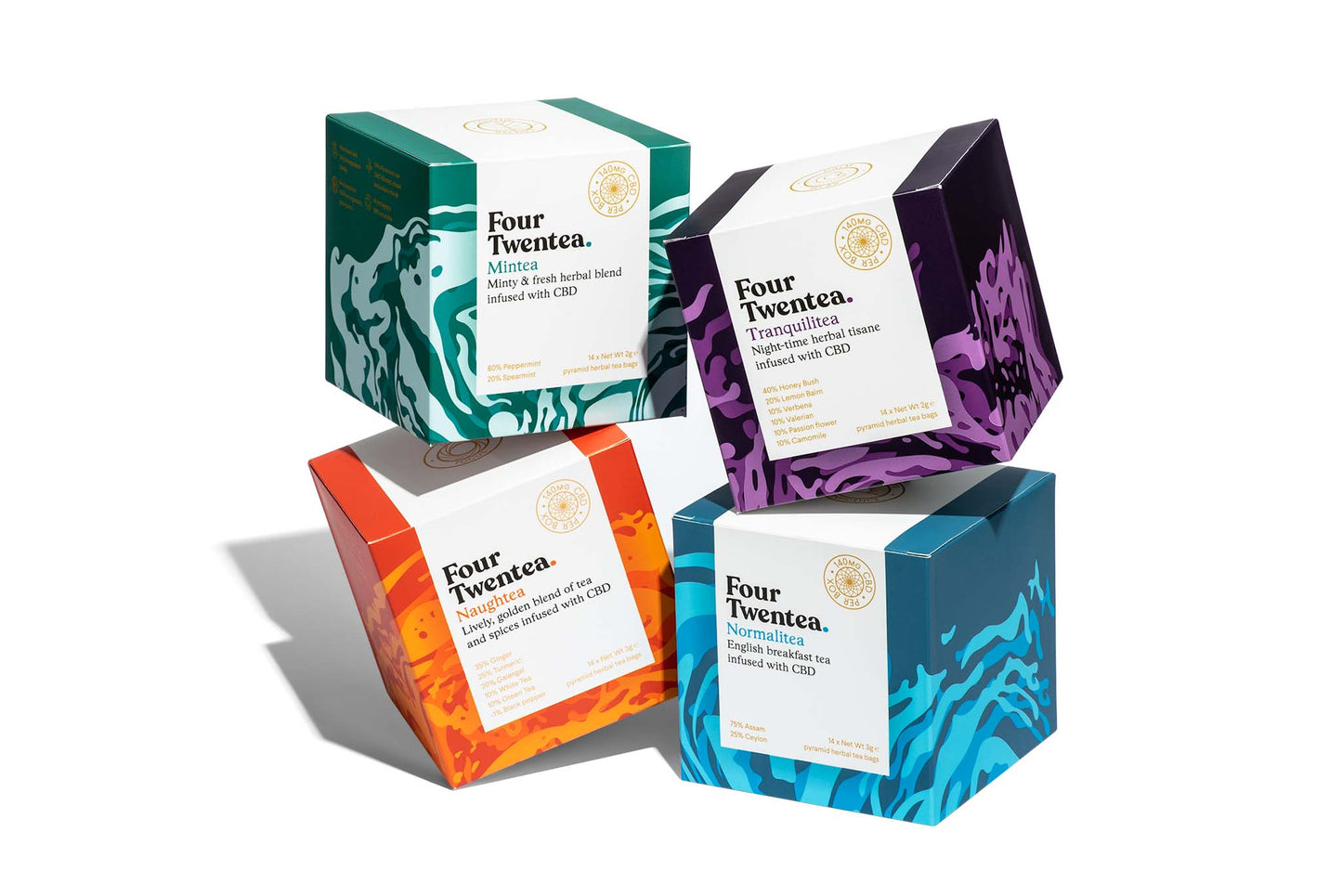 Four Twentea CBD Tea | 10mg CBD Infused Herbal Tea Blends for Wellness