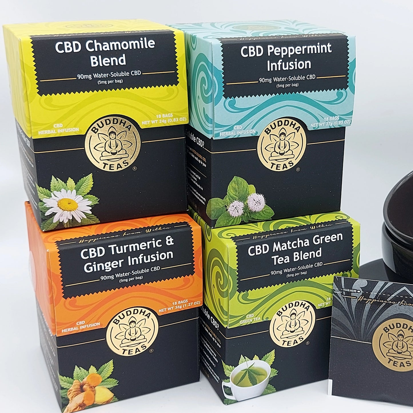 CBD Tea | Premium Herbal Blends with 5mg CBD | Buddah CBD Teas