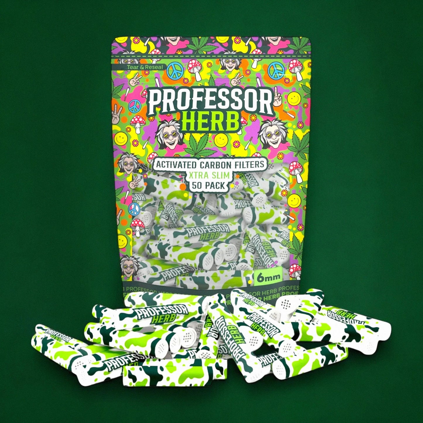 🌿 Professor Herb Activated Carbon Filters - Xtra Slim (50 Pack)
