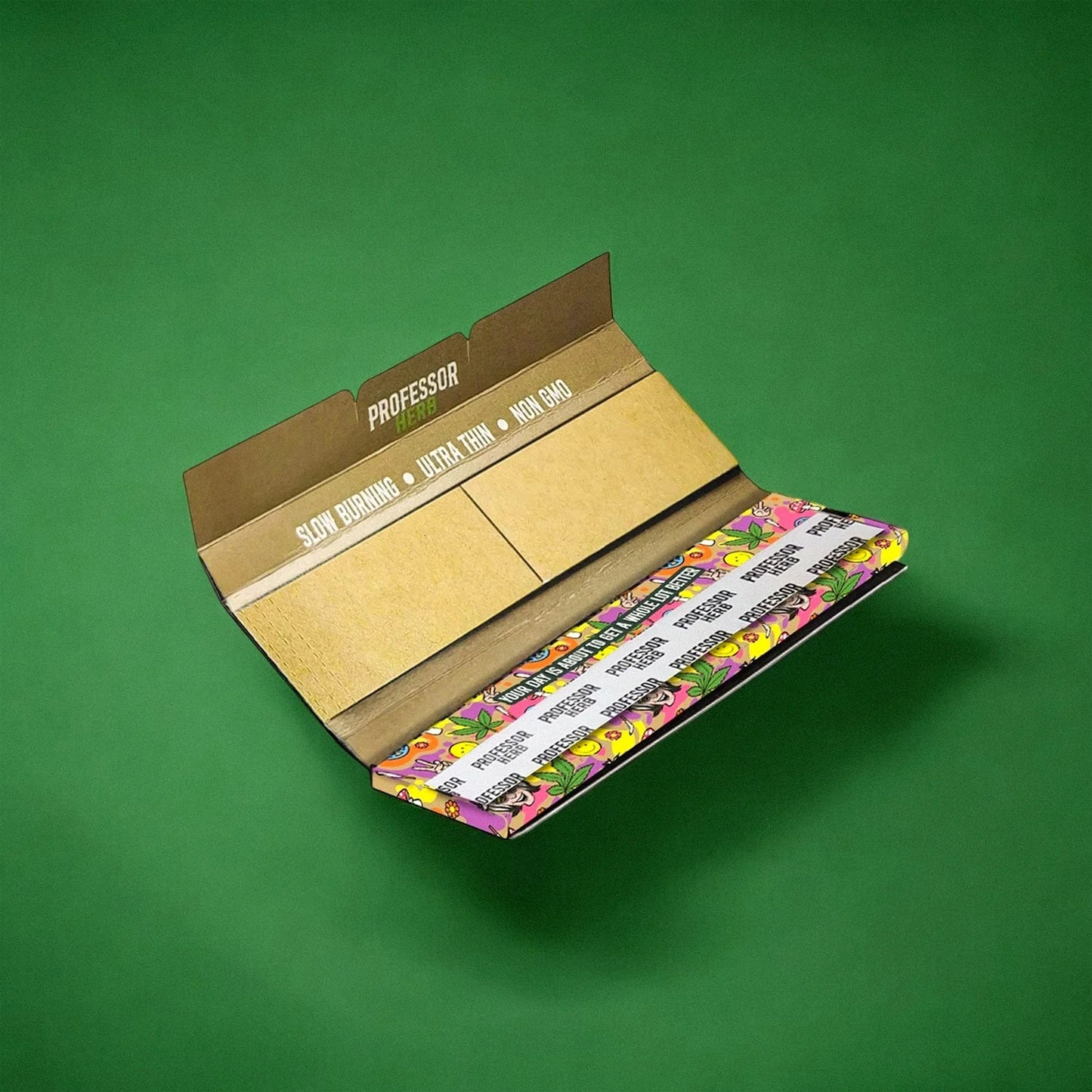 Professor Herb - King Size Rolling Papers & Tips - Unbleached Brown Paper
