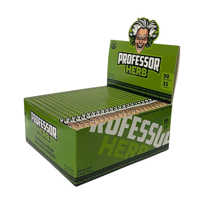 🌿 Professor Herb - King Size Ultra Thin Rolling Papers - Natural Hemp