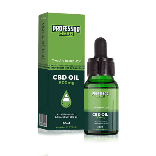 Professor Herb 500mg Full Spectrum CBD Oil bottle – 30ml