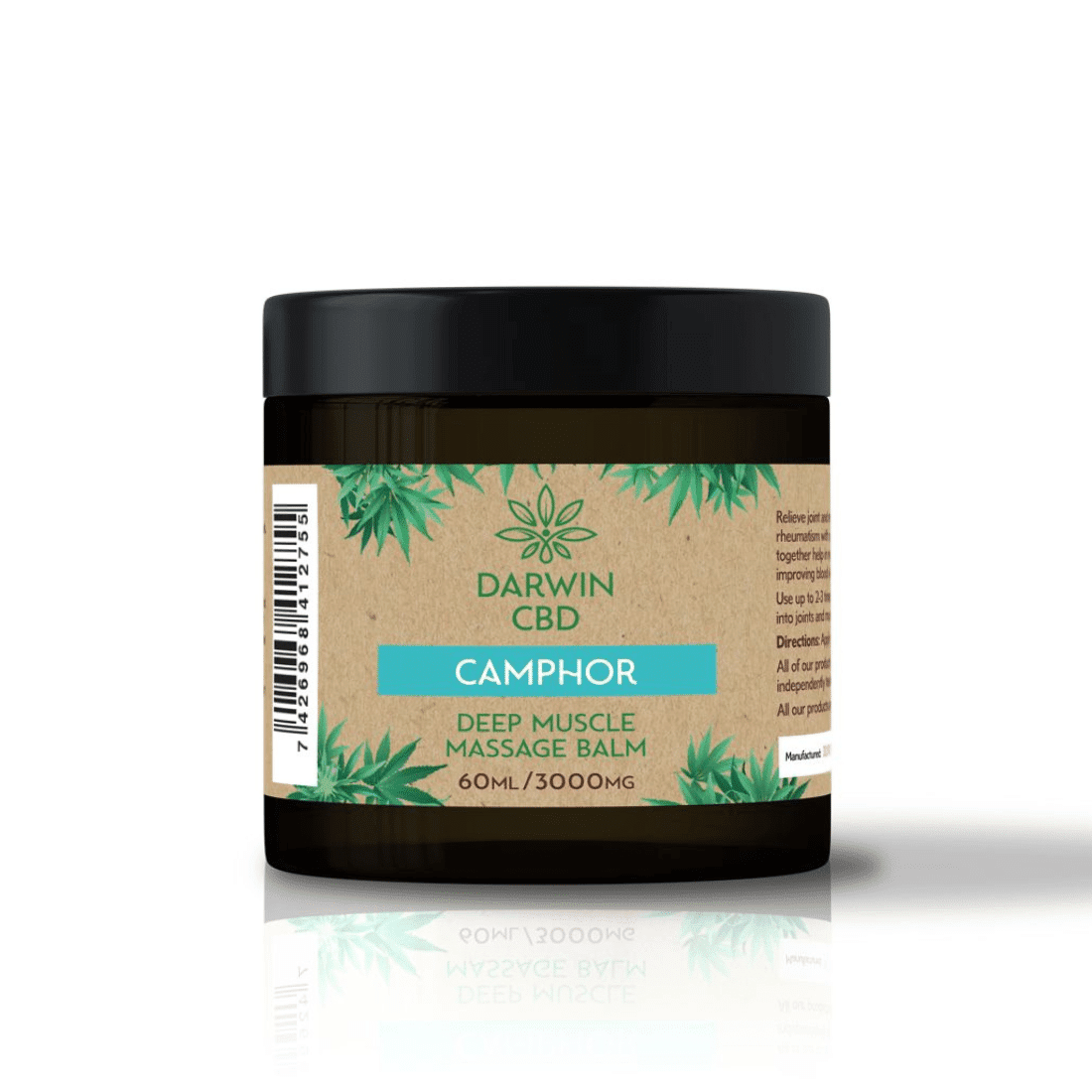 Darwin CBD 3000mg Camphor Massage Balm - 60ml | Intensive Cooling Pain Relief