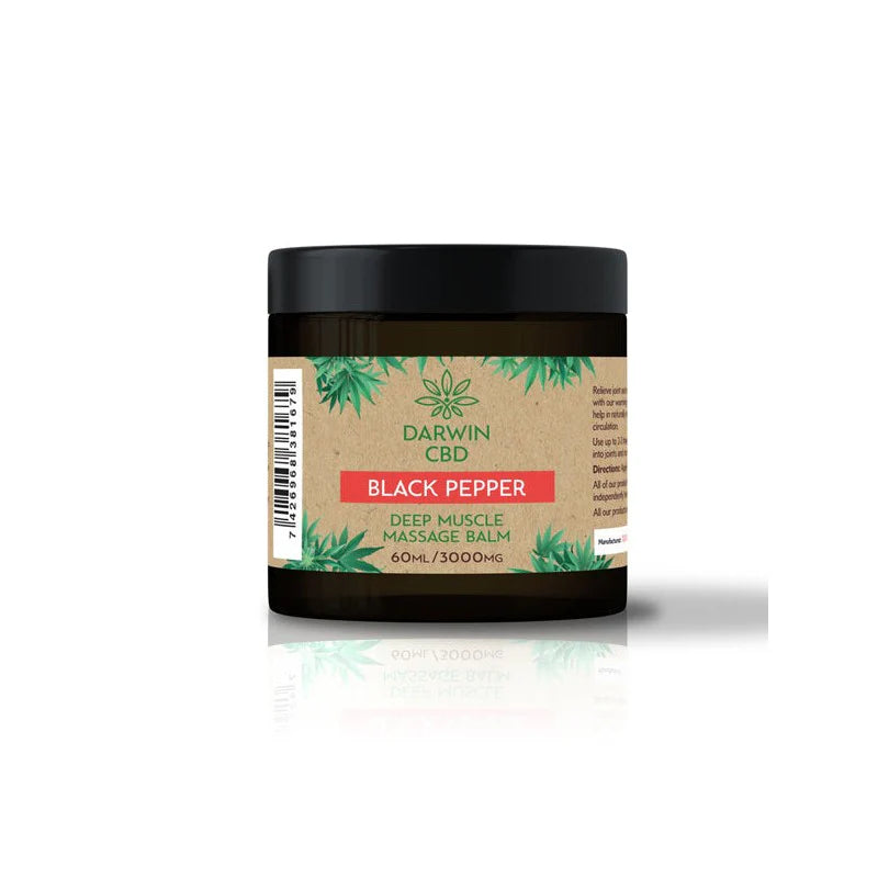 Darwin CBD - 3000mg Black Pepper Massage Balm - 60ml | Therapeutic Muscle Relief
