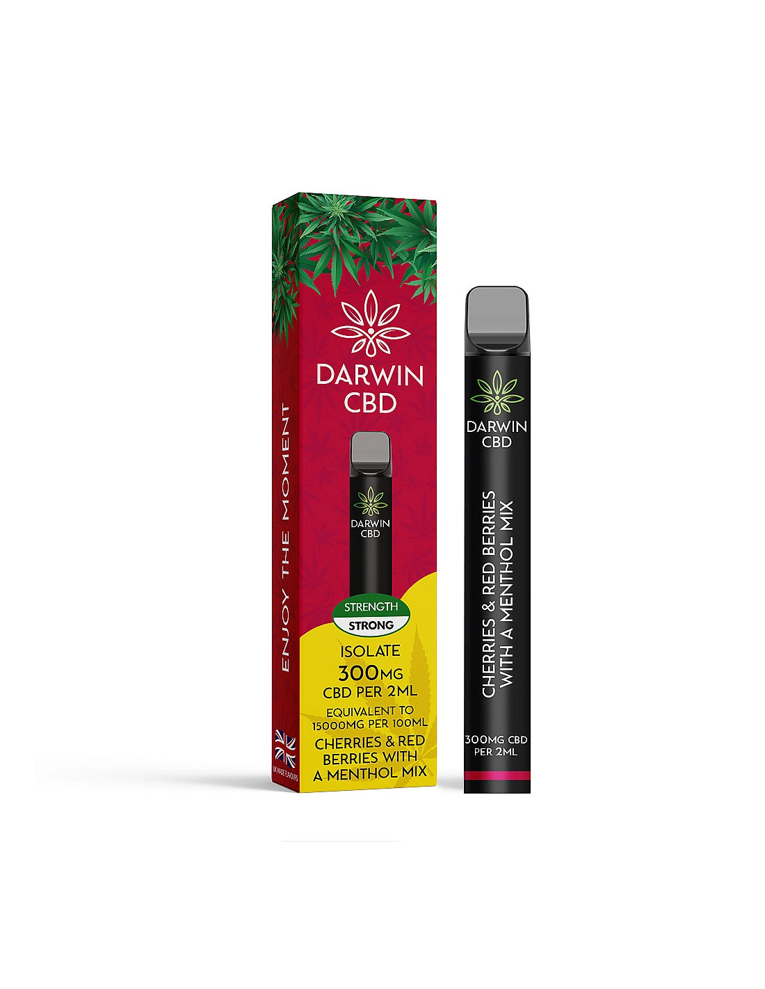 Darwin 300mg CBD Pod Kit with 600 puffs - UK made THC-free vape device
Darwin CBD Pod Kit flavors - 11 premium CBD isolate vape flavors available
Darwin CBD Pod Kit specifications - 500mAh battery USB-C charging mesh coil