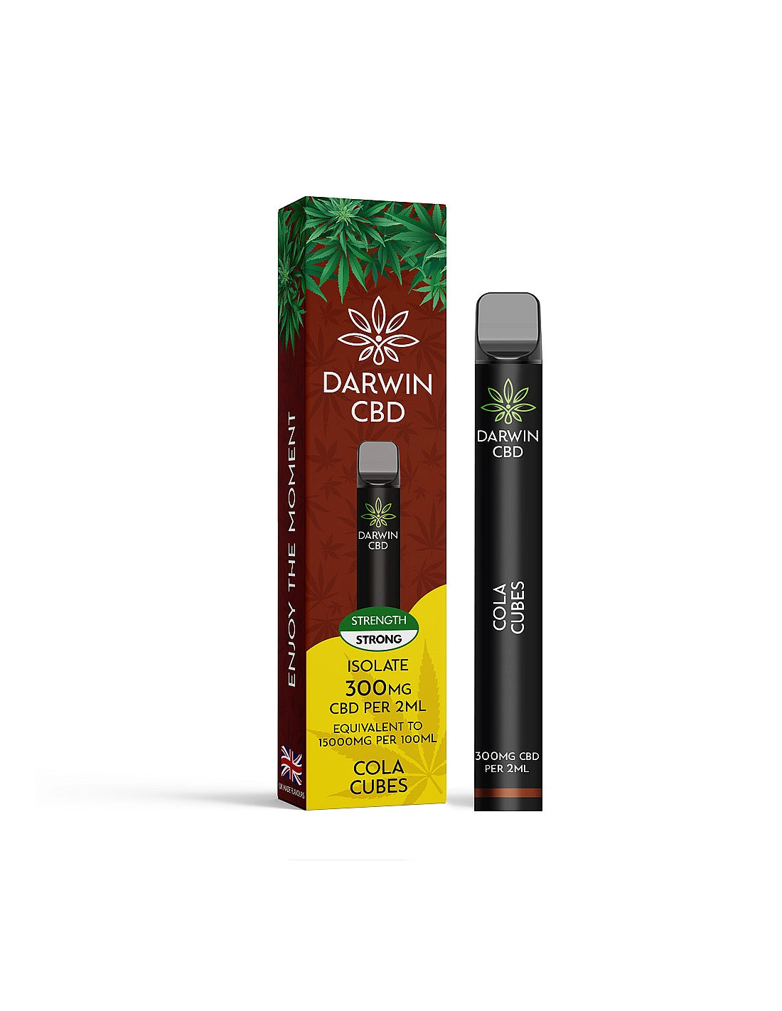 Darwin 300mg CBD Pod Kit with 600 puffs - UK made THC-free vape device
Darwin CBD Pod Kit flavors - 11 premium CBD isolate vape flavors available
Darwin CBD Pod Kit specifications - 500mAh battery USB-C charging mesh coil