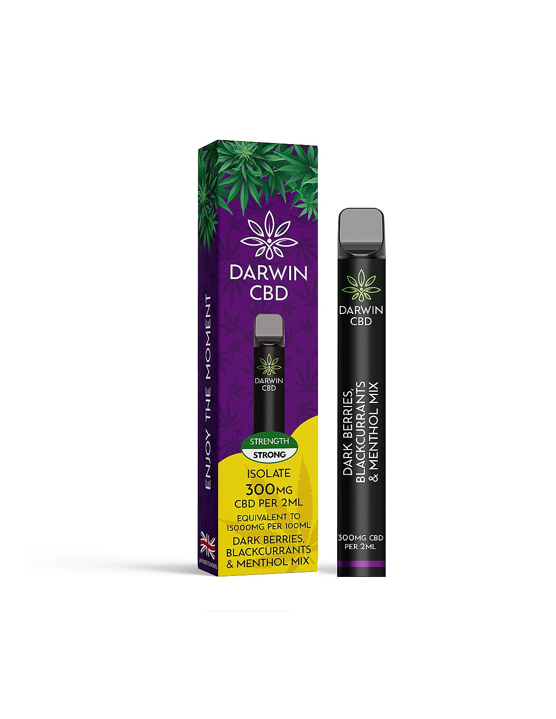 Darwin 300mg CBD Pod Kit with 600 puffs - UK made THC-free vape device
Darwin CBD Pod Kit flavors - 11 premium CBD isolate vape flavors available
Darwin CBD Pod Kit specifications - 500mAh battery USB-C charging mesh coil