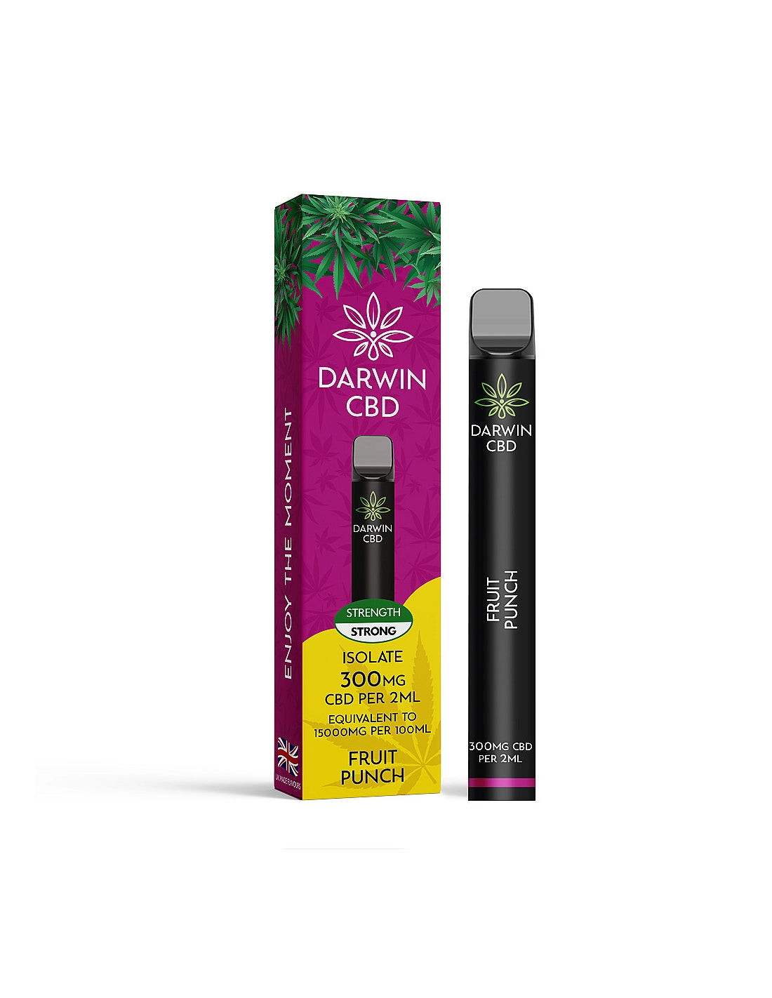 Darwin 300mg CBD Pod Kit with 600 puffs - UK made THC-free vape device
Darwin CBD Pod Kit flavors - 11 premium CBD isolate vape flavors available
Darwin CBD Pod Kit specifications - 500mAh battery USB-C charging mesh coil