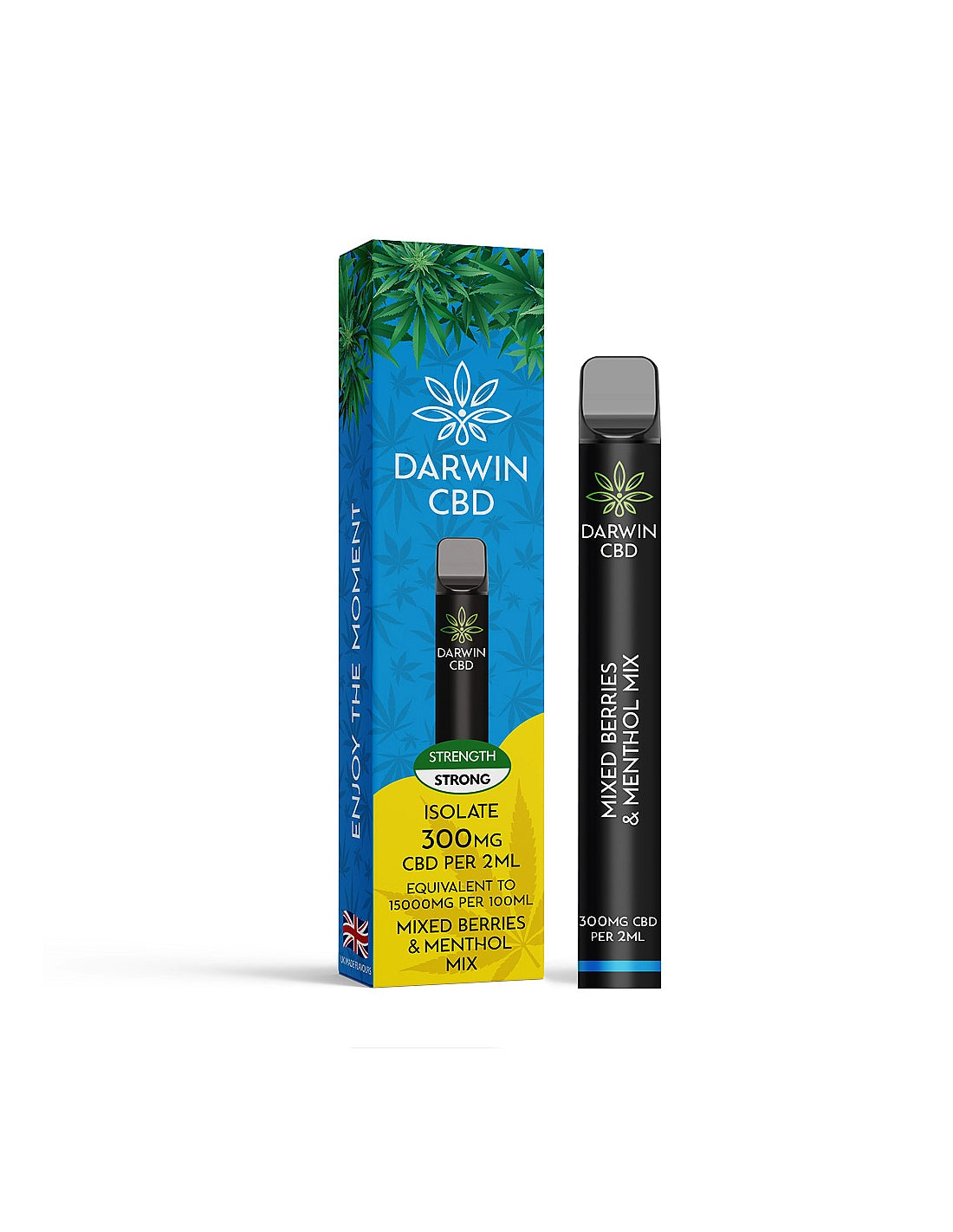 Darwin 300mg CBD Pod Kit with 600 puffs - UK made THC-free vape device
Darwin CBD Pod Kit flavors - 11 premium CBD isolate vape flavors available
Darwin CBD Pod Kit specifications - 500mAh battery USB-C charging mesh coil