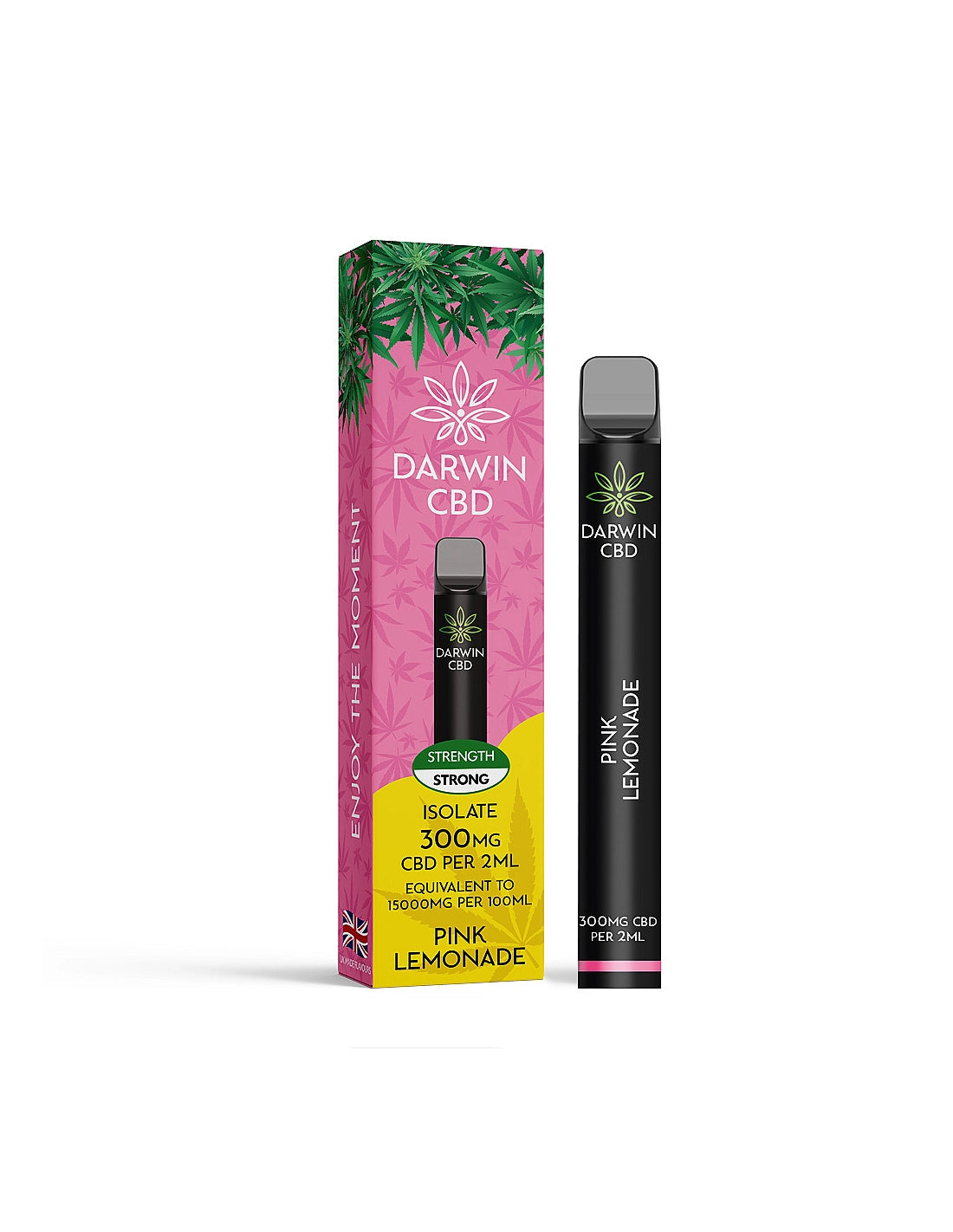 Darwin 300mg CBD Pod Kit with 600 puffs - UK made THC-free vape device
Darwin CBD Pod Kit flavors - 11 premium CBD isolate vape flavors available
Darwin CBD Pod Kit specifications - 500mAh battery USB-C charging mesh coil