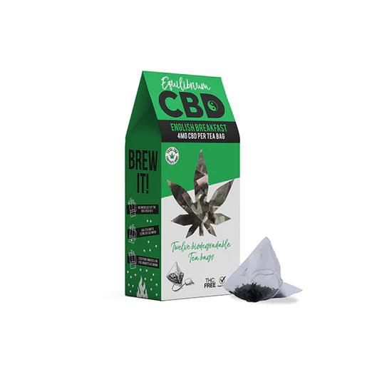 Equilibrium CBD 48mg Full Spectrum English Breakfast Tea - Box of 12