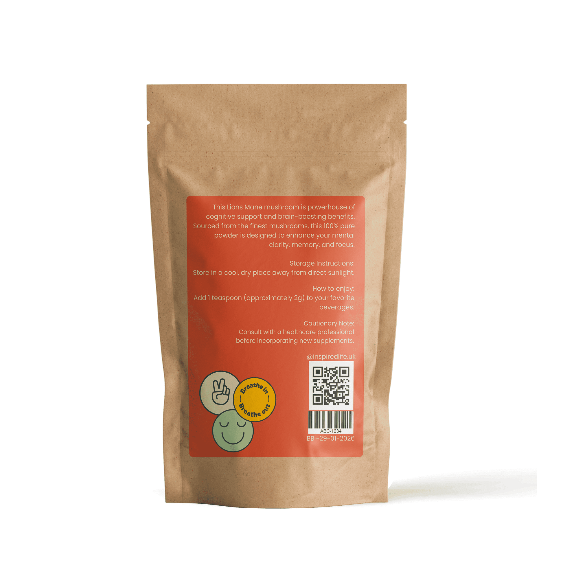 Lion's Mane Mushroom Powder - 100g 🍄 - Inspired Life CBD