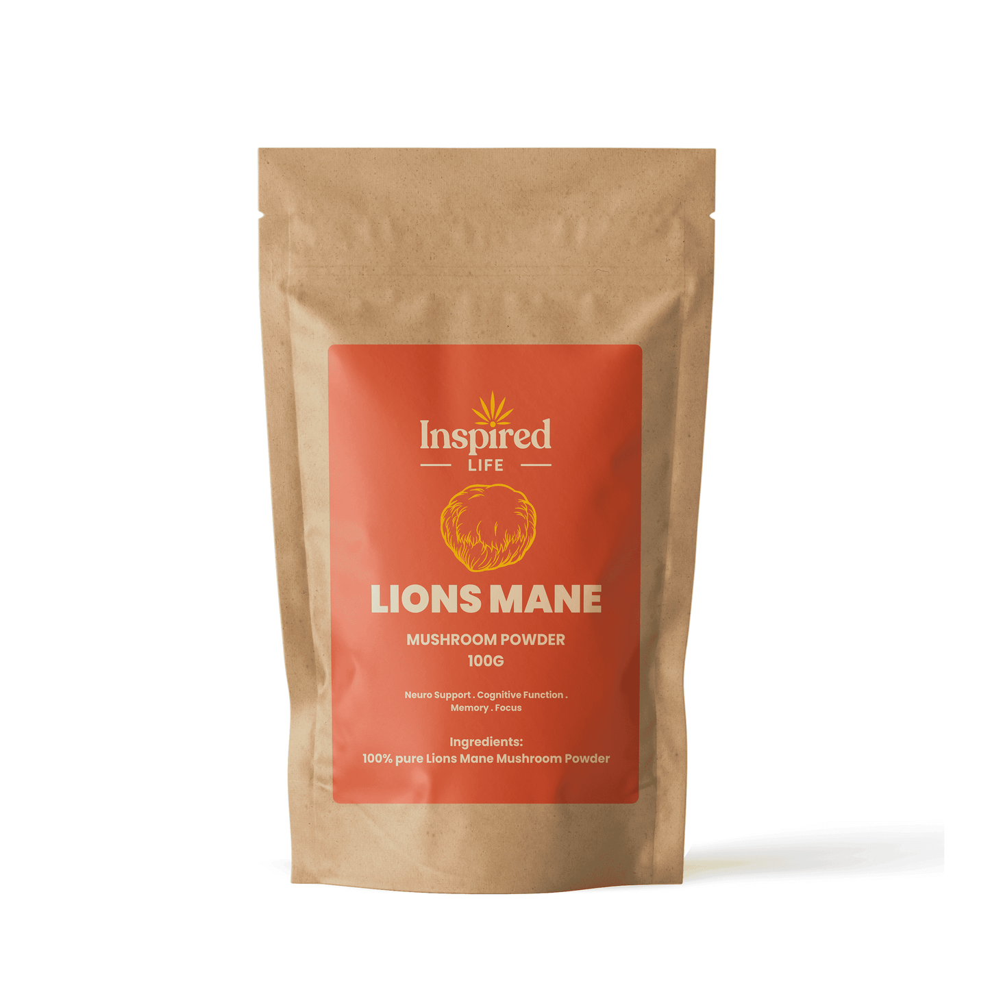 Lion's Mane Mushroom Powder - 100g 🍄 - Inspired Life CBD
