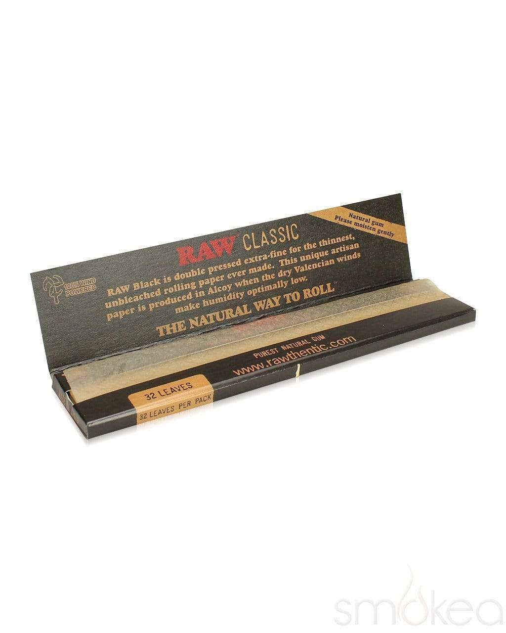🖤 RAW Classic Natural Black Rolling Papers - King Size Slim