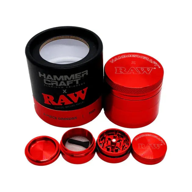 RAW x HAMMERCRAFT Aluminium Grinder - Premium 4-Piece Precision