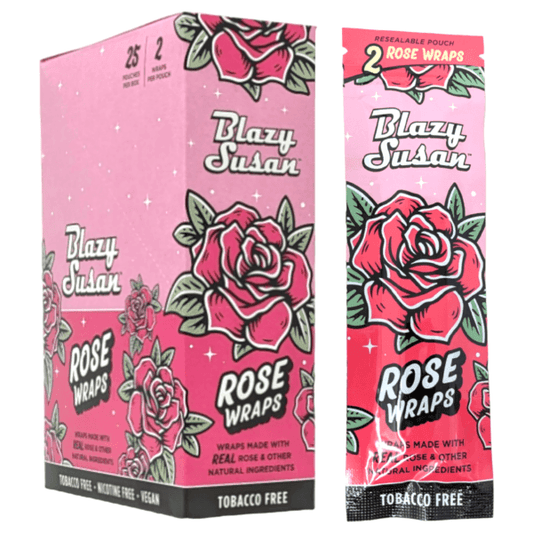 Blazy Susan Rose Wraps &amp; Tea Leaf Wraps – Tobacco-Free, Nicotine-Free, Vegan